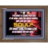 WHAT SHALL A MAN GIVE FOR HIS SOUL   Framed Guest Room Wall Decoration   (GWF6584)   "45x33"