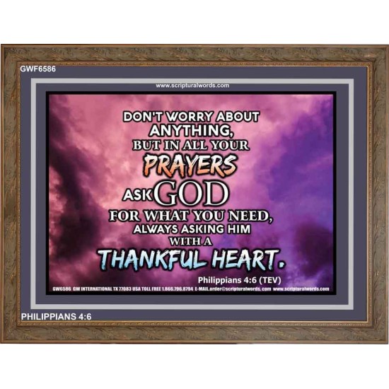 A THANKFUL HEART   Christian Paintings   (GWF6586)   