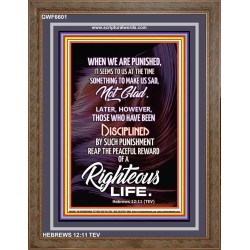 A RIGHTEOUS LIFE   Framed Hallway Wall Decoration   (GWF6601)   