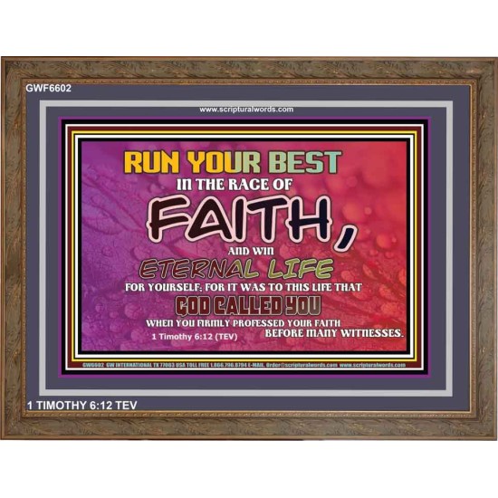 WIN ETERNAL LIFE   Inspiration office art and wall dcor   (GWF6602)   