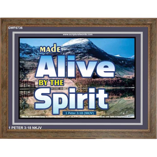 ALIVE BY THE SPIRIT   Framed Guest Room Wall Decoration   (GWF6736)   