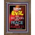 TURN FROM EVIL   Scripture Art   (GWF6785)   "33x45"