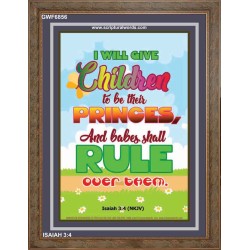 AND BABES SHALL RULE   Contemporary Christian Wall Art Frame   (GWF6856)   