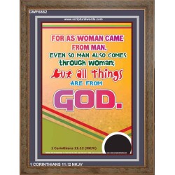 ALL THINGS ARE FROM GOD   Scriptural Portrait Wooden Frame   (GWF6882)   
