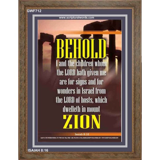 WE ARE FOR SIGNS AND WONDERS   Frame Bible Verse Online   (GWF712)   