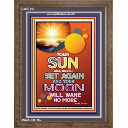 YOUR SUN WILL NEVER SET   Frame Bible Verse Online   (GWF7249)   "33x45"