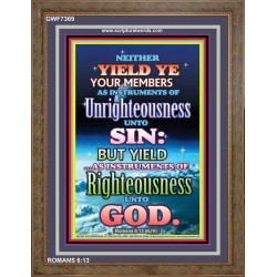 UNRIGHTEOUSNESS   Contemporary Christian Paintings Acrylic Glass frame   (GWF7369)   "33x45"