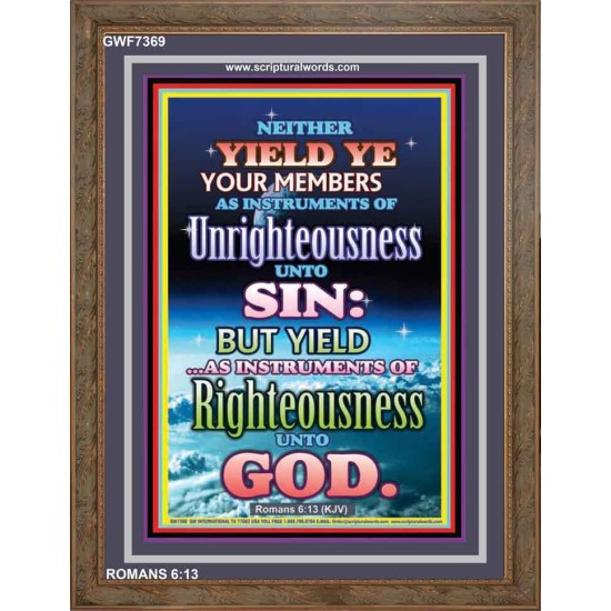 UNRIGHTEOUSNESS   Contemporary Christian Paintings Acrylic Glass frame   (GWF7369)   