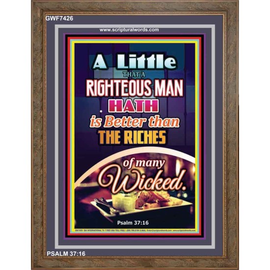 A RIGHTEOUS MAN   Bible Verses Framed for Home   (GWF7426)   