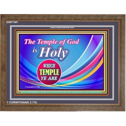 YE ARE GODS TEMPLE   Frame Bible Verse Art    (GWF7497)   
