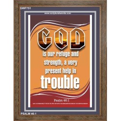 A VERY PRESENT HELP   Scripture Wood Frame Signs   (GWF751)   "33x45"
