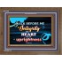 WALK IN INTEGRITY   Unique Bible Verse Frame   (GWF7559)   "45x33"