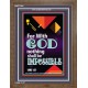 WITH GOD NOTHING SHALL BE IMPOSSIBLE   Frame Bible Verse   (GWF7564)   