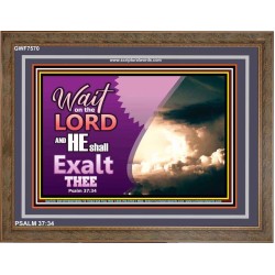 WAIT ON THE LORD   Framed Bible Verses   (GWF7570)   "45x33"