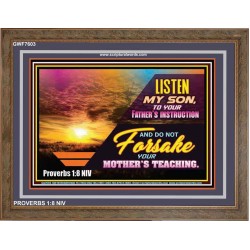 A FATHERS INSTRUCTION   Bible Verses Frames Online   (GWF7603)   "45x33"
