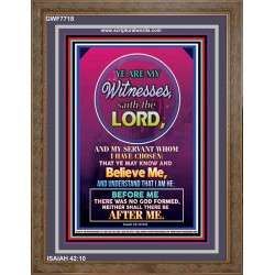 YE ARE MY WITNESSES   Custom Framed Bible Verse   (GWF7718)   "33x45"