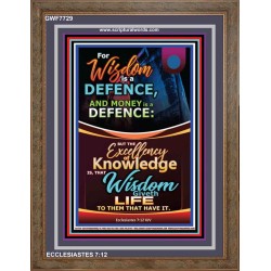 WISDOM A DEFENCE   Bible Verses Framed for Home   (GWF7729)   