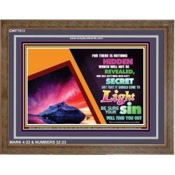 ALL SHALL BE REVEALED   Frame Scripture    (GWF7813)   