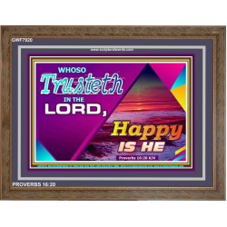 TRUST IN THE LORD   Framed Bedroom Wall Decoration   (GWF7920)   "45x33"