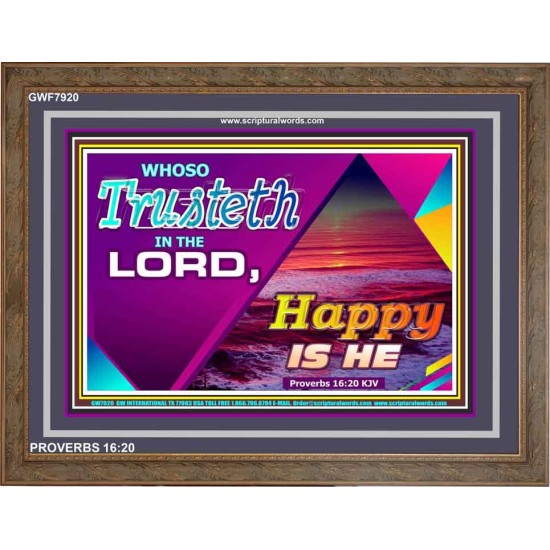 TRUST IN THE LORD   Framed Bedroom Wall Decoration   (GWF7920)   