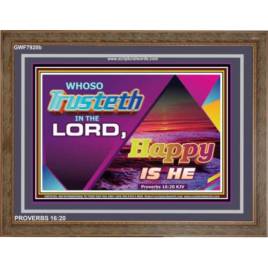 TRUST IN THE LORD   Framed Children Room Wall Decoration   (GWF7920b)   