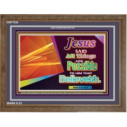ALL THINGS ARE POSSIBLE   Inspiration Wall Art Frame   (GWF7936)   