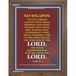 ABSOLUTE NO WEAPON    Christian Wall Art Poster   (GWF801)   