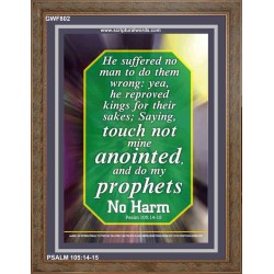 TOUCH NOT MINE ANOINTED   Bible Verse Wall Art Frame   (GWF802)   "33x45"