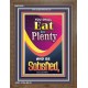 YOU SHALL EAT IN PLENTY   Inspirational Bible Verse Framed   (GWF8030)   