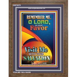 VIIST ME WITH YOUR SALVATION   Frame Scriptural Dcor   (GWF8070)   "33x45"