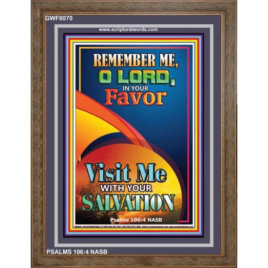 VIIST ME WITH YOUR SALVATION   Frame Scriptural Dcor   (GWF8070)   