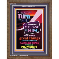 TURN TO GOD   Scripture Wooden Frame   (GWF8077)   "33x45"