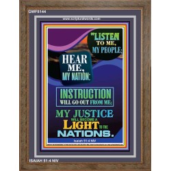 A LIGHT TO THE NATIONS   Biblical Art Acrylic Glass Frame   (GWF8144)   "33x45"