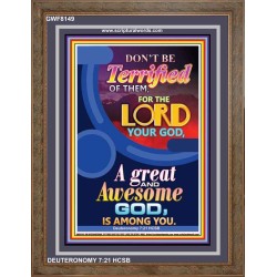 A GREAT AND AWSOME GOD   Framed Religious Wall Art    (GWF8149)   "33x45"