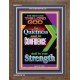 YOUR STRENGTH   Contemporary Christian Wall Art Acrylic Glass frame   (GWF8174)   