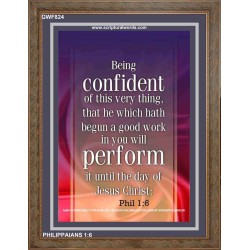 A GOOD WORK IN YOU   Bible Verse Acrylic Glass Frame   (GWF824)   "33x45"