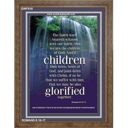 WE ARE THE CHILDREN OF GOD   Scriptural Portrait Acrylic Glass Frame   (GWF830)   "33x45"