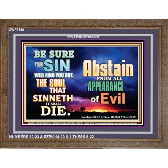 ABSTAIN FROM EVIL   Affordable Wall Art   (GWF8389)   