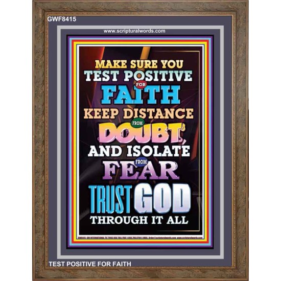 TRUST GOD AT ALL TIMES   Biblical Paintings Acrylic Glass Frame   (GWF8415)   