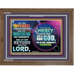 ABUNDANT PARDON   Bible Verse Frame Art Prints   (GWF8500)   