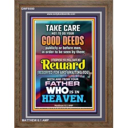 YOUR FATHER WHO IS IN HEAVEN    Scripture Wooden Frame   (GWF8550)   "33x45"