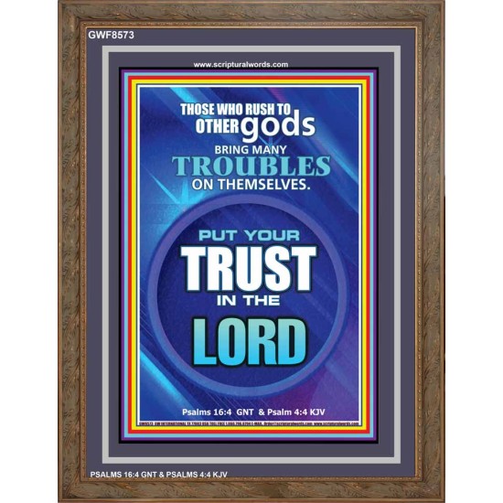 TRUST IN THE LORD   Framed Bible Verse   (GWF8573)   