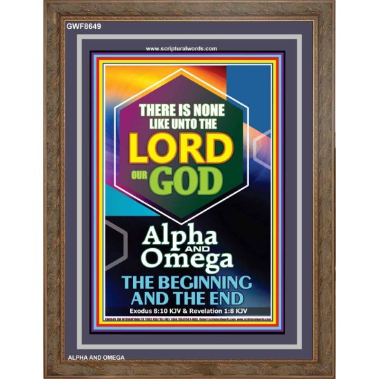 ALPHA AND OMEGA BEGINNING AND THE END   Framed Sitting Room Wall Decoration   (GWF8649)   