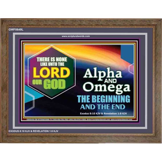 ALPHA AND OMEGA   Christian Quotes Framed   (GWF8649L)   