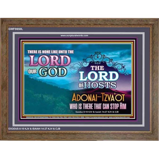 ADONAI TZVA'OT - LORD OF HOSTS   Christian Quotes Frame   (GWF8650L)   
