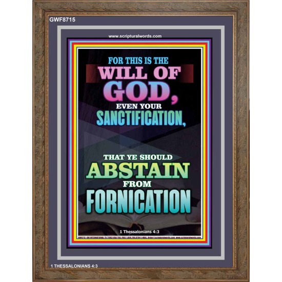 ABSTAIN FROM FORNICATION   Scripture Wall Art   (GWF8715)   
