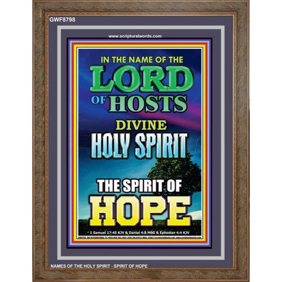THE SPIRIT OF HOPE   Bible Verses Wall Art Acrylic Glass Frame   (GWF8798)   