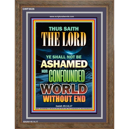 YE SHALL NOT BE ASHAMED   Framed Guest Room Wall Decoration   (GWF8826)   