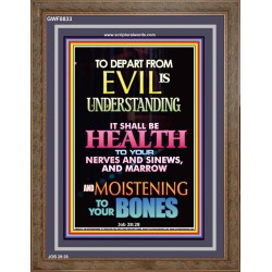 WISDOM IS HEALTH   Inspirational Wall Art Frame   (GWF8833)   "33x45"