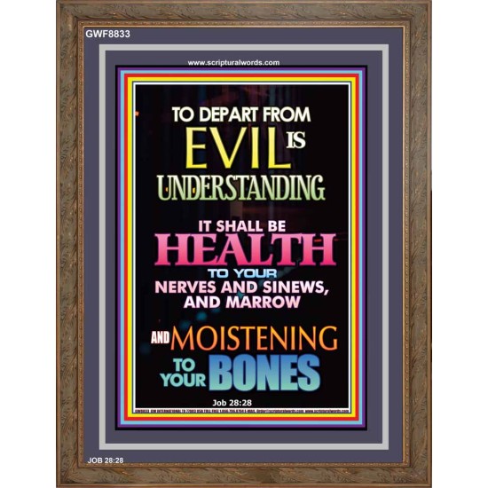 WISDOM IS HEALTH   Inspirational Wall Art Frame   (GWF8833)   